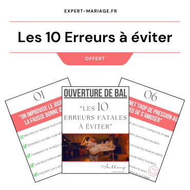 Guide 10 erreurs fatales danse mariage Paris - Telechargement gratuit